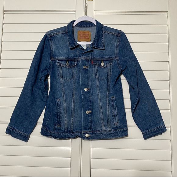 Levi’s Classic Trucker Denim Jacket Boys Large 12-13 - Picture 2 of 7